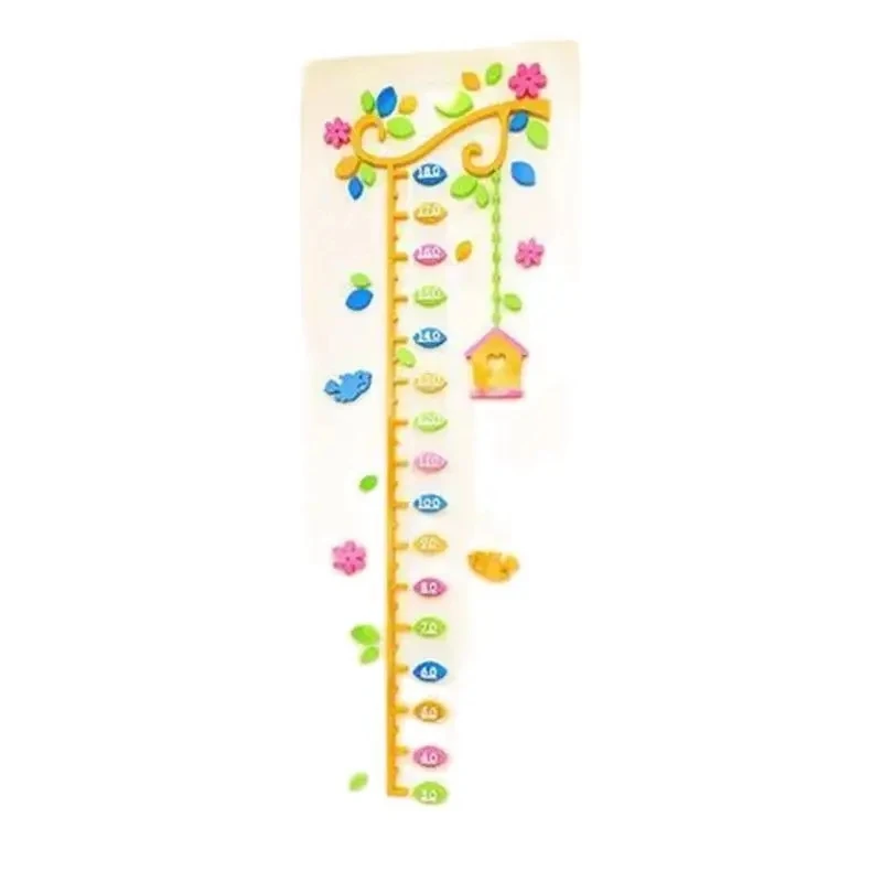 New Cartoon Branches Children's Height Stickers Cute Baby Bedroom Background Wall Decals Creative Kindergarten 3D Wall Stickers