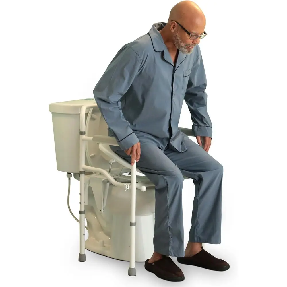 

S3 Sit to Stand Upliter Bathroom Toilet Chair Registered – Hydraulics Pistons Gently Lowers & Lits Up to 350lbs – Adjustable Hei