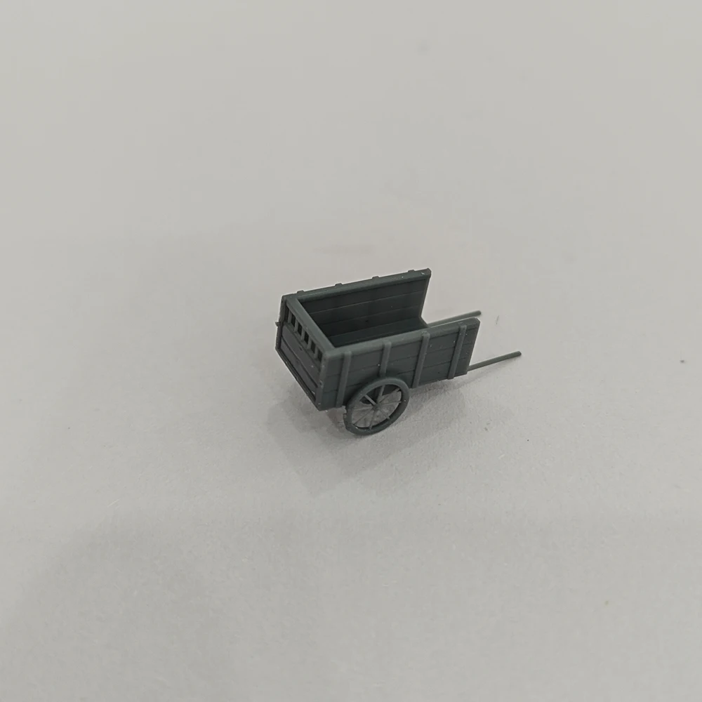 Yao's Studio LYT279 1/87 1/72 1/64 HO Scena del treno Carrello agricolo in legno a due ruote Carrello rustico in legno