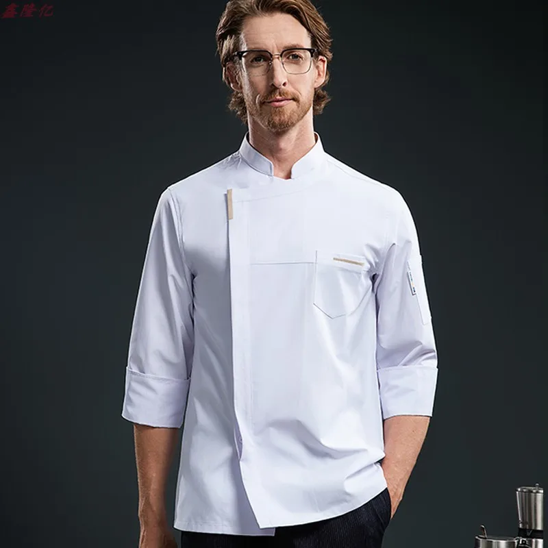 ケーキショップ西洋レストランステーキレストランキッチン作業服長袖ケータリング鍋レストランホテル秋シェフ制服f