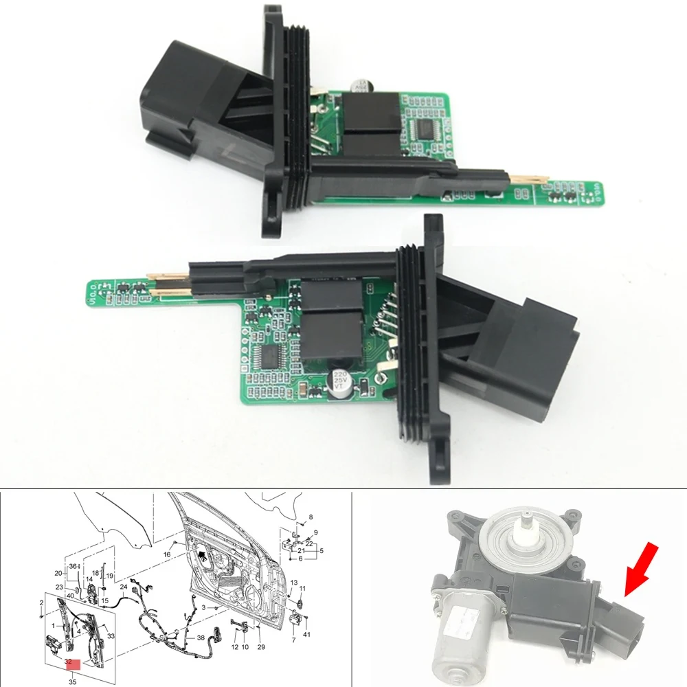 Front Left Right Electric Power Window Lifter Regulator Motor Control PCB Board Module For Opel Astra J MK6 Zafira C Insignia A