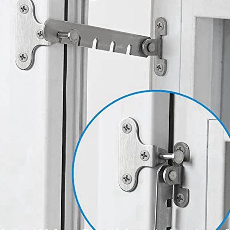 قفل أطفال من سبائك الألومنيوم الفولاذية بالكامل ، قفل نافذة عالمي ، مشبك دعامة ، محدد الرياح ، قفل باب وطفل