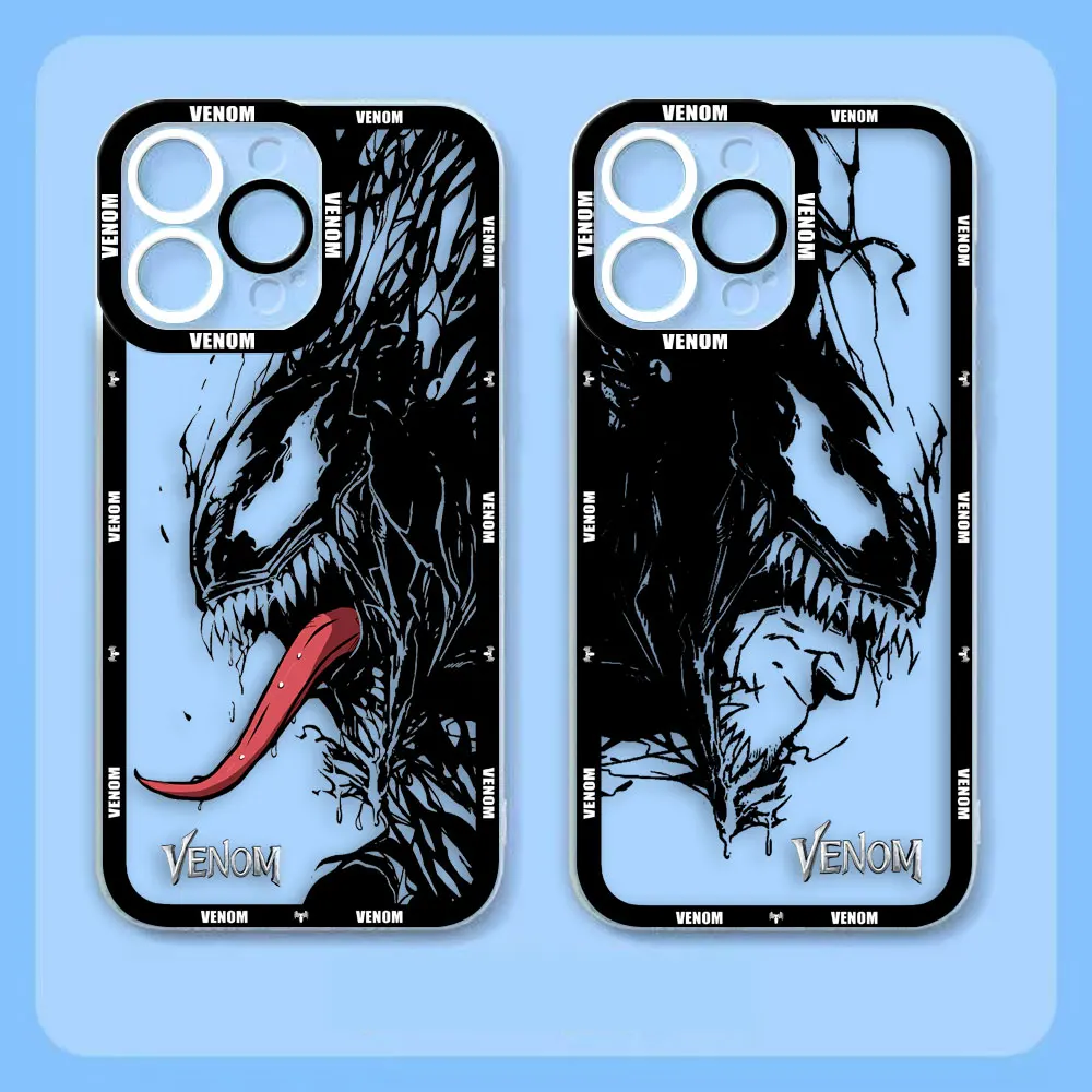 

The Marvel Villain Black Venom Clear Case For REALME 5 6 7 7I 8 8I 9 9I 10 C67 C55 C53 C35 C33 C31 C30 C21Y C20 C15 PLUS 5G Case