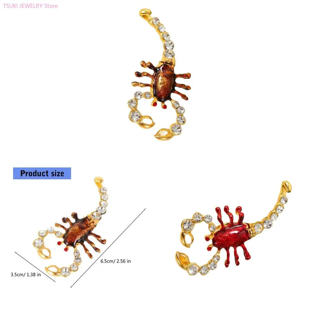 

62KE мистический кубический цирконий в форме скорпиона, легкий органайзер из цинкового сплава для колец, браслетов, цепочек
