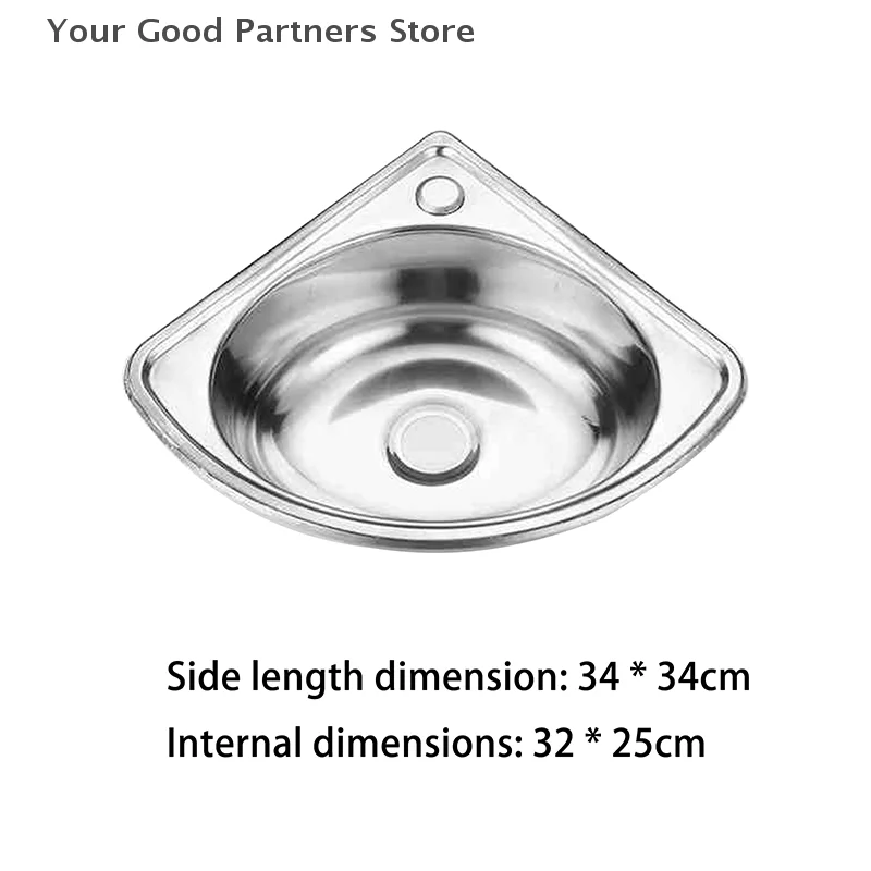 RV Kitchen Sink Stainless Bathroom Basins Camper Vegetable Corner Motorhome Bar Steel Small Single Bowl Drop Tub