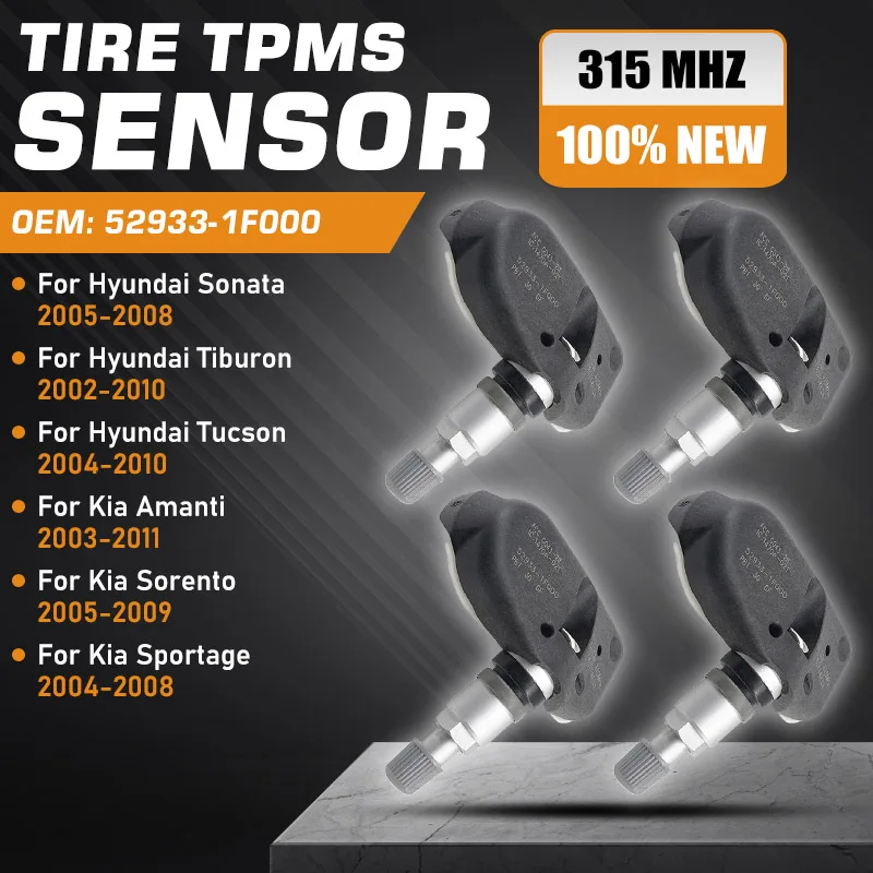 

Car For Hyundai Sonata 2005-2008 Hyundai Tucson 2004-2010 Kia Sorento 2005-2009 Kia Sportage 2004-2008 Tire Pressure Sensor TPMS