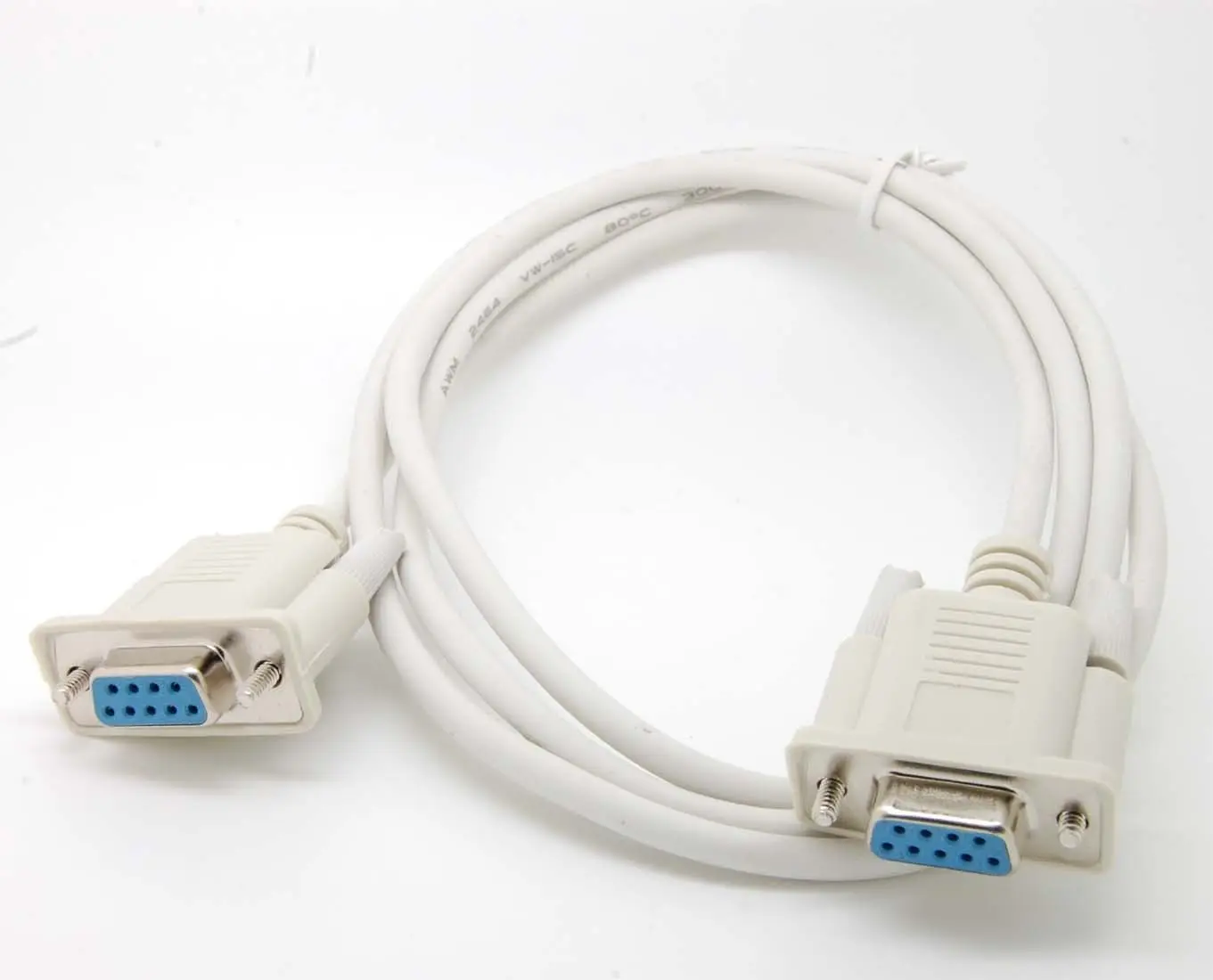 Serial RS232 Null Modem Cable Female To Female DB9 5ft Direct Connection