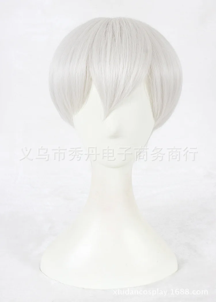 Xiu Dan Neil: Mechanical Era 9S Silver And White Mixed Color Cosplay Wig 327A