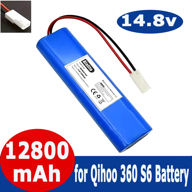 14.4V 12800mAh 100% New Original Battery Pack Used for The Qihoo 360 S6 Robot Vacuum Cleaner of Components