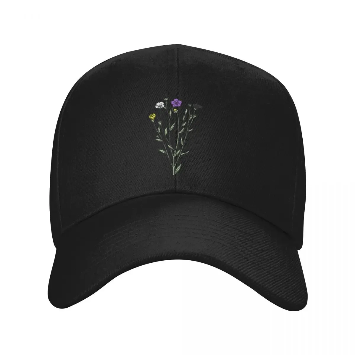 Subtle Nonbinary Pride Flax Sprig Baseball Cap Luxury Brand luxury woman cap funny hat Women's Hats Men's