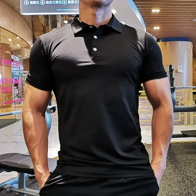 Camiseta de compresión para correr para hombre, Camiseta deportiva ajustada de manga corta, Tops de entrenamiento para trotar, gimnasio, elástico,