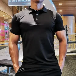 Camiseta de compresión para correr para hombre, Camiseta deportiva ajustada de manga corta, Tops de entrenamiento para trotar, gimnasio, elástico, secado rápido, Rashgard