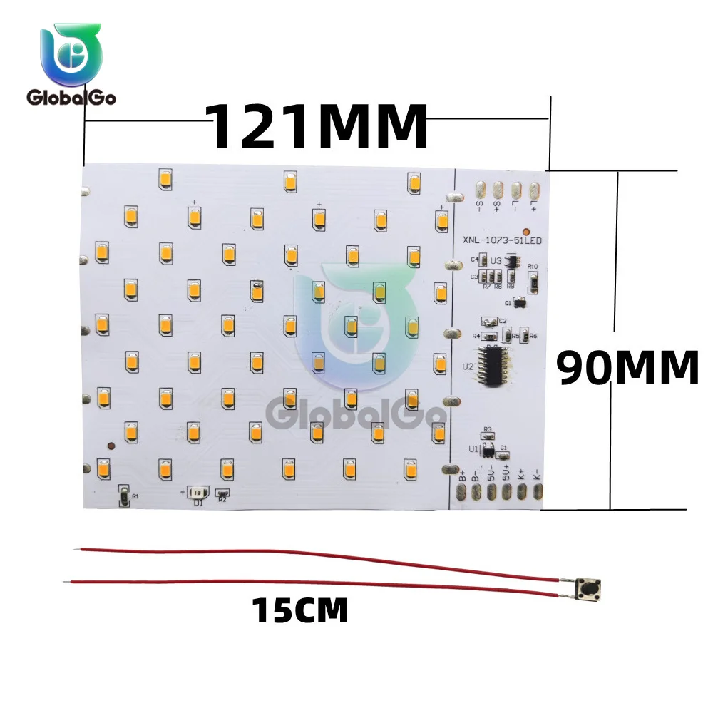 51pcs LED 3.7V Solar Torch Lamp Circuit Board Solar Flame Lamp Controller Simulation Solar Candle Lamp Lamp Board