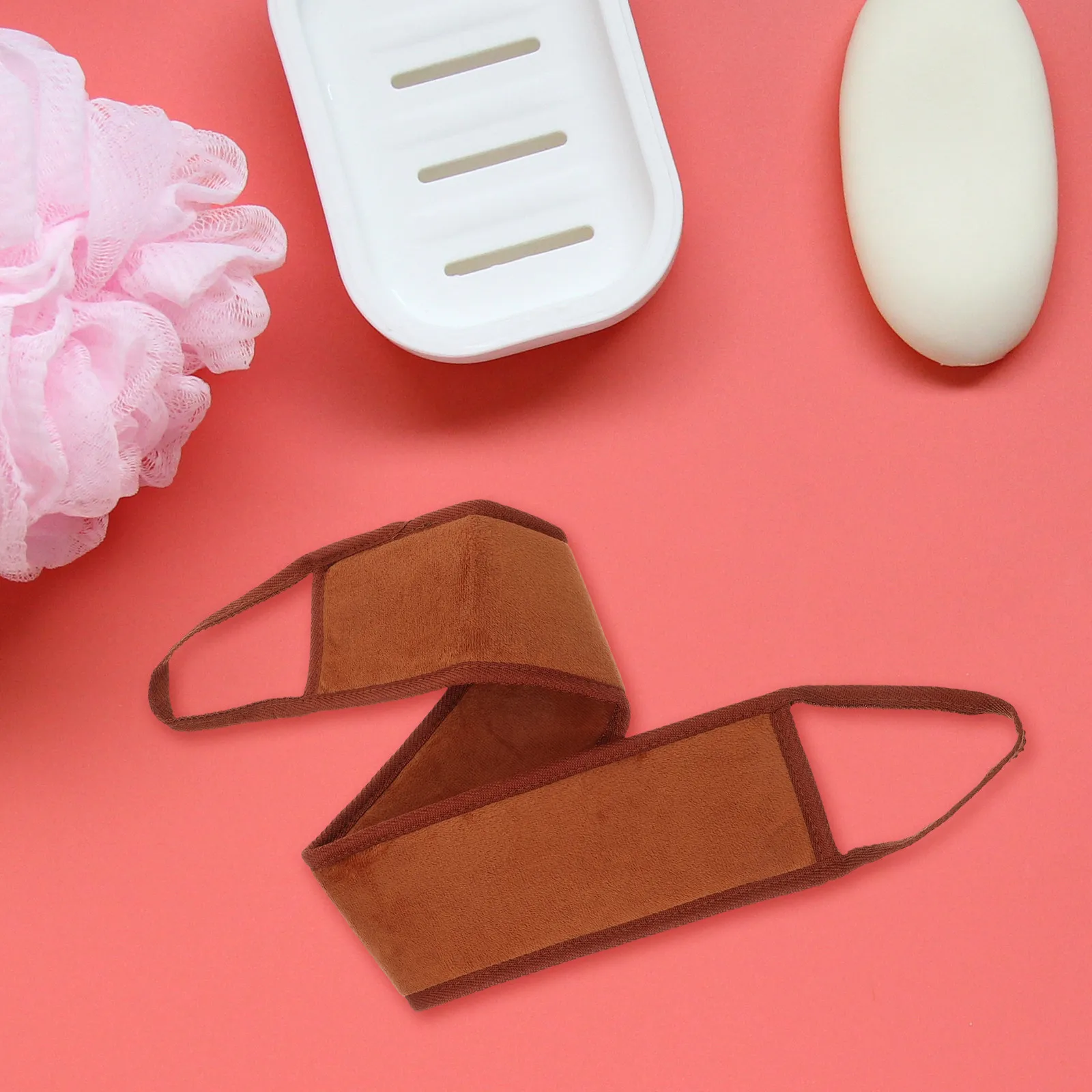 Washable Reusable Soft Back Lotion Applicator for Women Easy Self Tanning Back Applicator Body Scrubber Massage Tool view 5