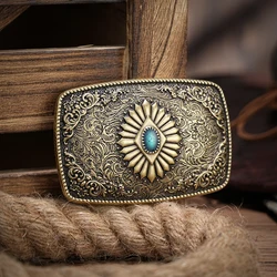 Western Belt Buckle Initial Vintage-Cowboy Rodeo Silver Large Belt Buckle for Men Women