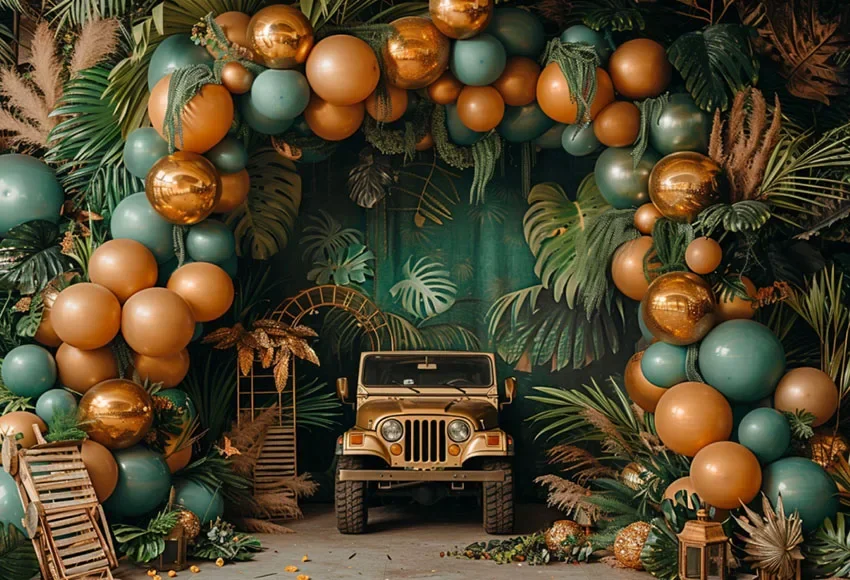 Mehofond-Fondo de fotografía de bosque, jungla, Safari, Wild One, fiesta de cumpleaños para niños, pastel, Smash, Retrato, decoración, telón de fondo, estudio fotográfico