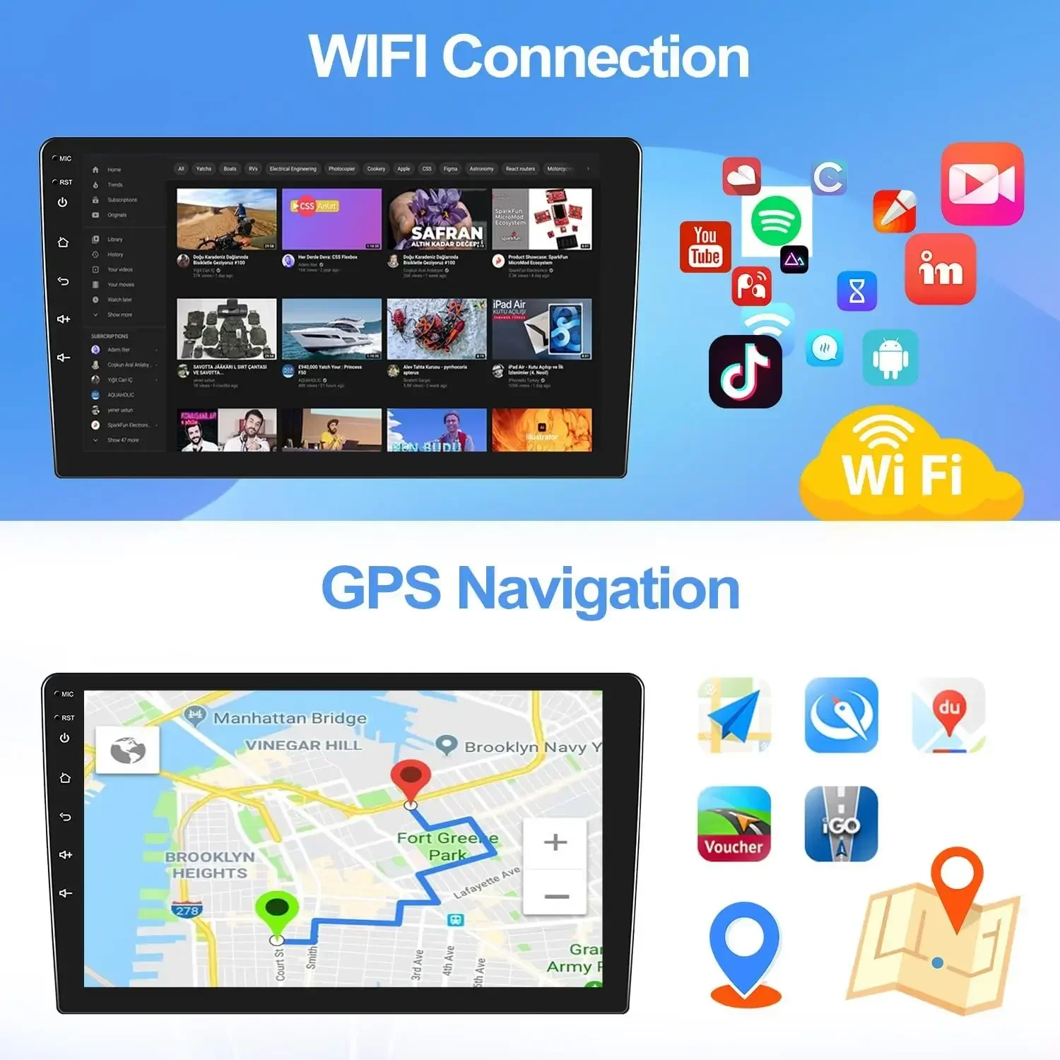 مشغل راديو السيارة نظام ملاحة GPS WiFi RDS متوافق مع Accord 6th 1998-02 Android 12