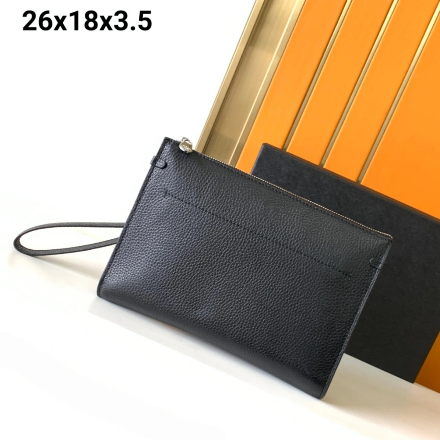 

392 Luxury Brand Leather Clutch Bags Handmade Men's Bags Holiday Gift Top-Grain Deer-Patterned Cowhide Wallet Business Briefcase