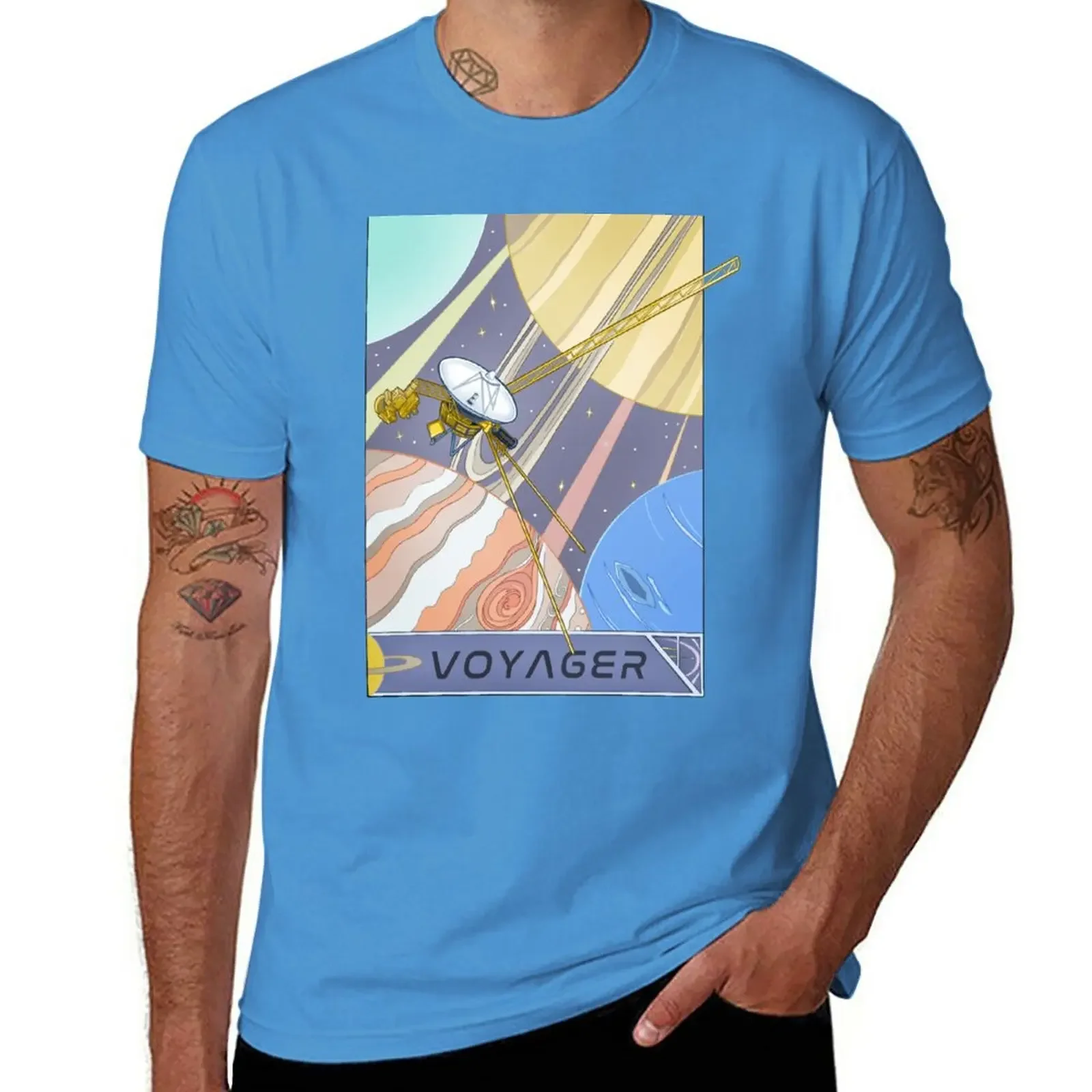 New Voyager Probe in Space - An Illustration of Space Exploration T-Shirt plain t-shirt mens workout shirts