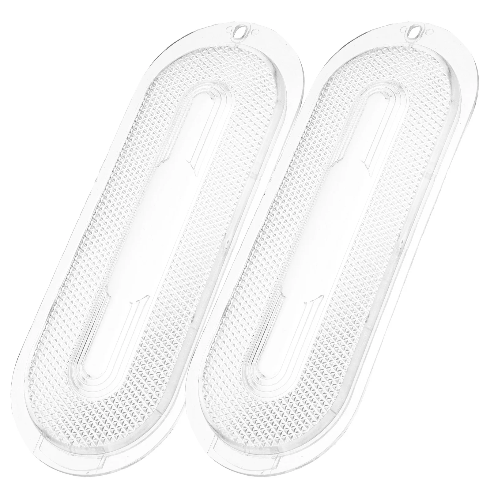 

2pcs Range Hood Light Enclosure Oval Lamp Panel High Brightness Replacement Cover For Kitchen Vent Hood Lighting Accessories