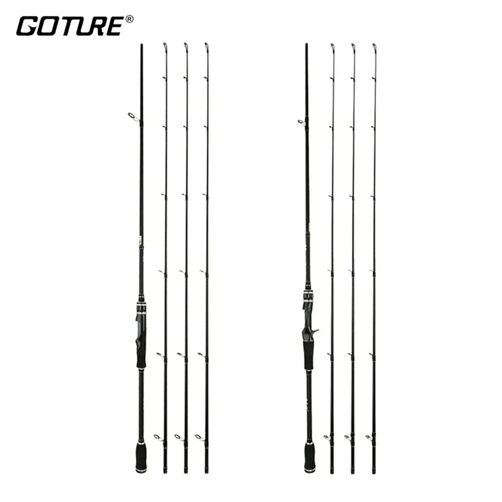 

Goture Master 1.8m-2.4m Fishing Rod Three Power Tips ML/M/MH Portable Lightweight Spinning Casting Travel Rod for Sea Fishing