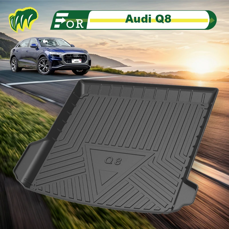 

For Audi Q8 2020 2021 2022 2019-2022 Custom Fit Car Trunk Mat All Season Cargo Mat 3D Shaped Laser Measured Trunk Liners