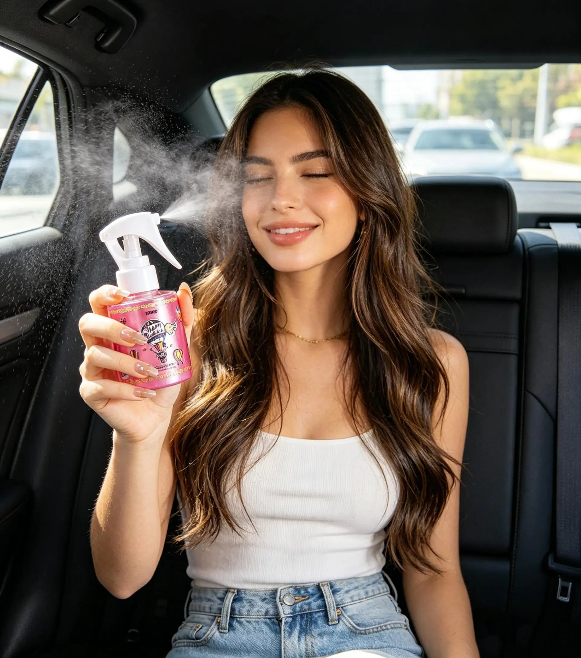 

Cute Cartoon Car Air Freshener Spray, Sweet Scent Hair & Body Mist, Long Lasting Deodorant for Car, Home & Travel,