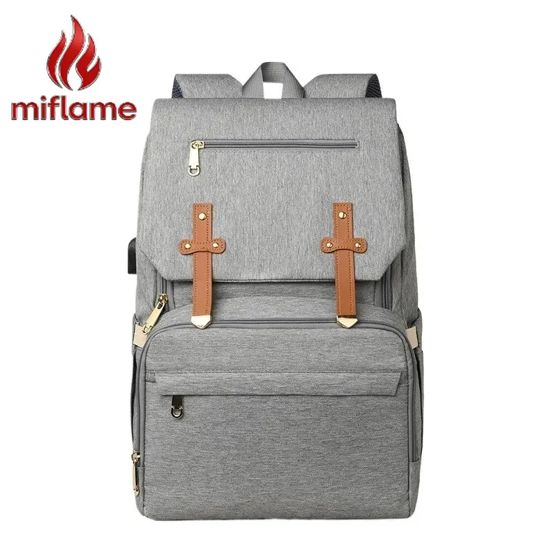 

Diaper Bag Luxury Backpack for Moms Lightweight Large Capacity with USB Port and Diaper Pad Portable Travel