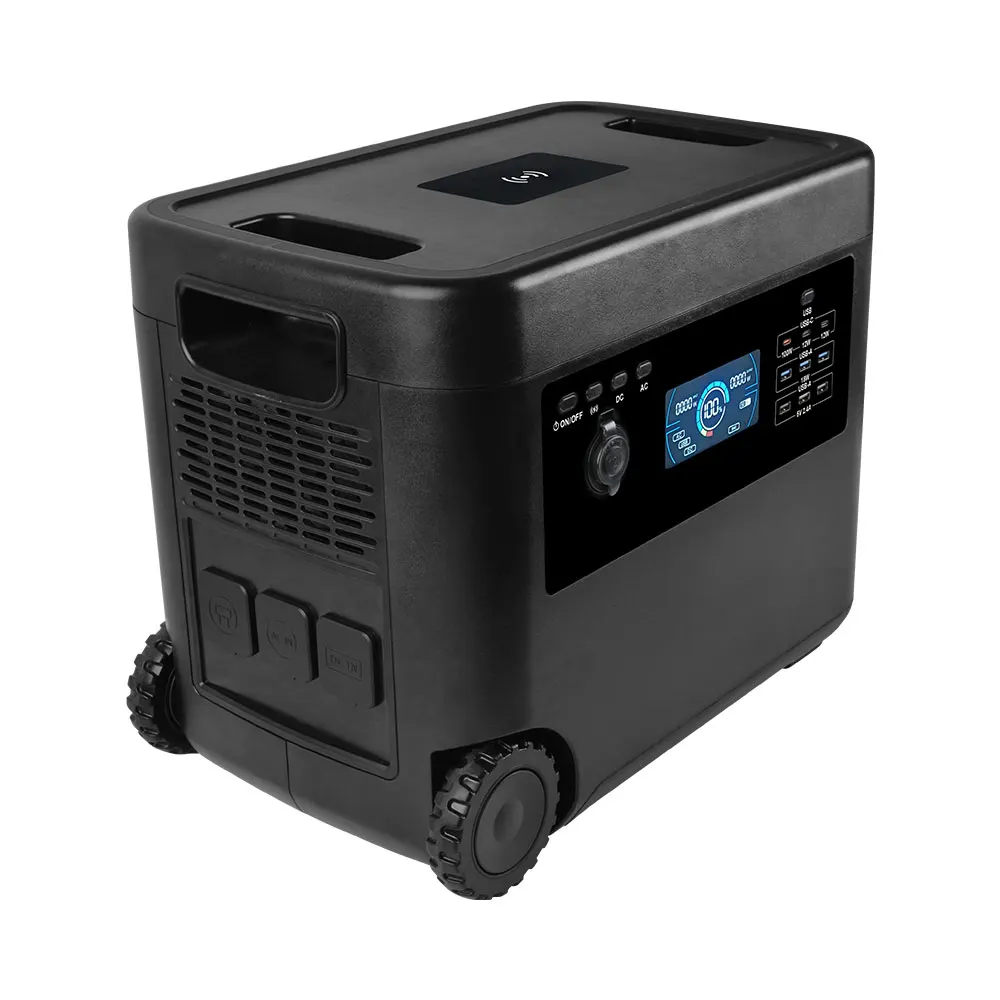 Pure Sine Wave 2304Wh Outdoor Charging Lifepo4 Flashlight Off Grid Portable Power Stations Solar Power Generator 3000W