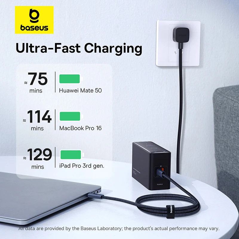 Imagem -05 - Baseus-cabo de Dados tipo c para tipo c para Macbook Usb 3.1 20gbps 240w Iphone 15 Pro Max 8k 60hz