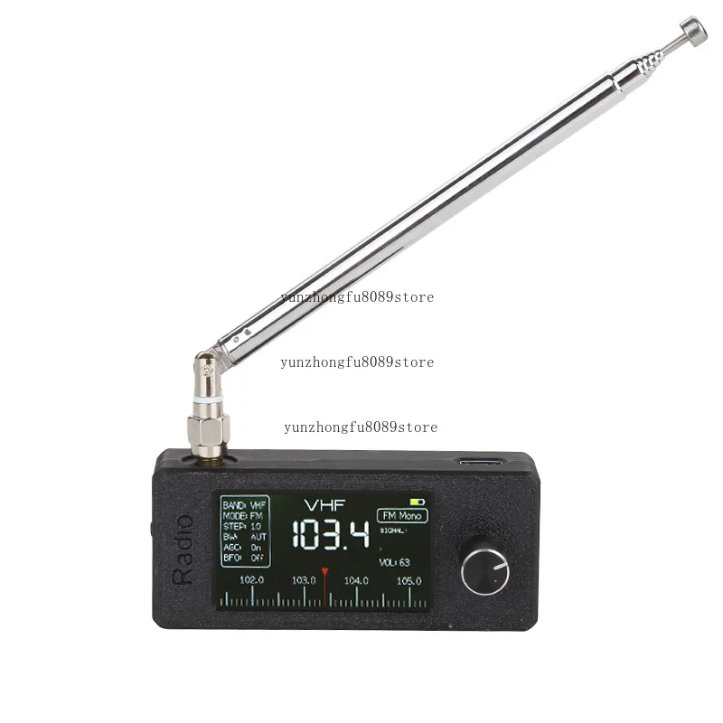 New ATS-mini 0.5-108MHz SI4732 Mini Radio Pocket SSB Radio with 2pcs Antenna FM/AM All Band ESP32 Radio Receiver