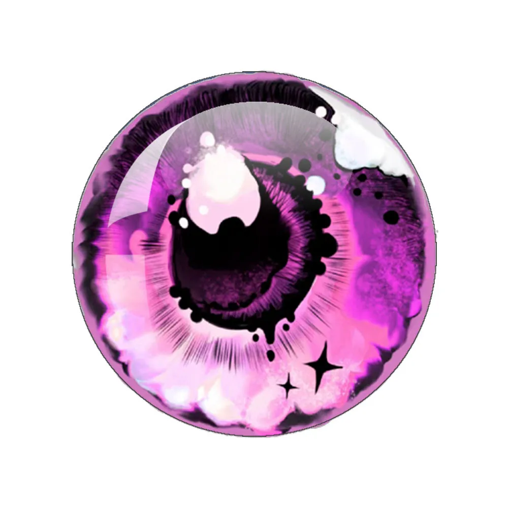 Blythe Dolls Colorful modelli personalizzati Round Glass 10MM-40MM Glass Dragon Eye Cabochon Charm Eye Flat Back Making Finding