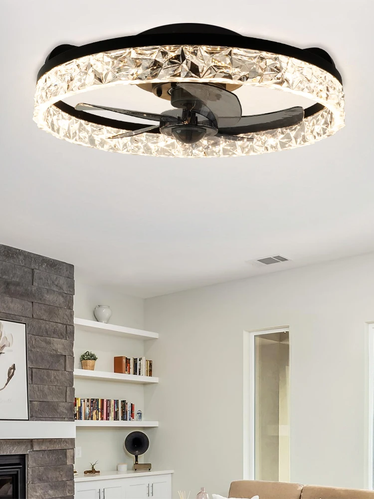 XINGOO Intelligenter Deckenventilator mit Licht und Fernbedienung, Schlafzimmerdekoration, Lüftungsventilator, 6-Gang-LED-Umluftventilator mit Beleuchtung