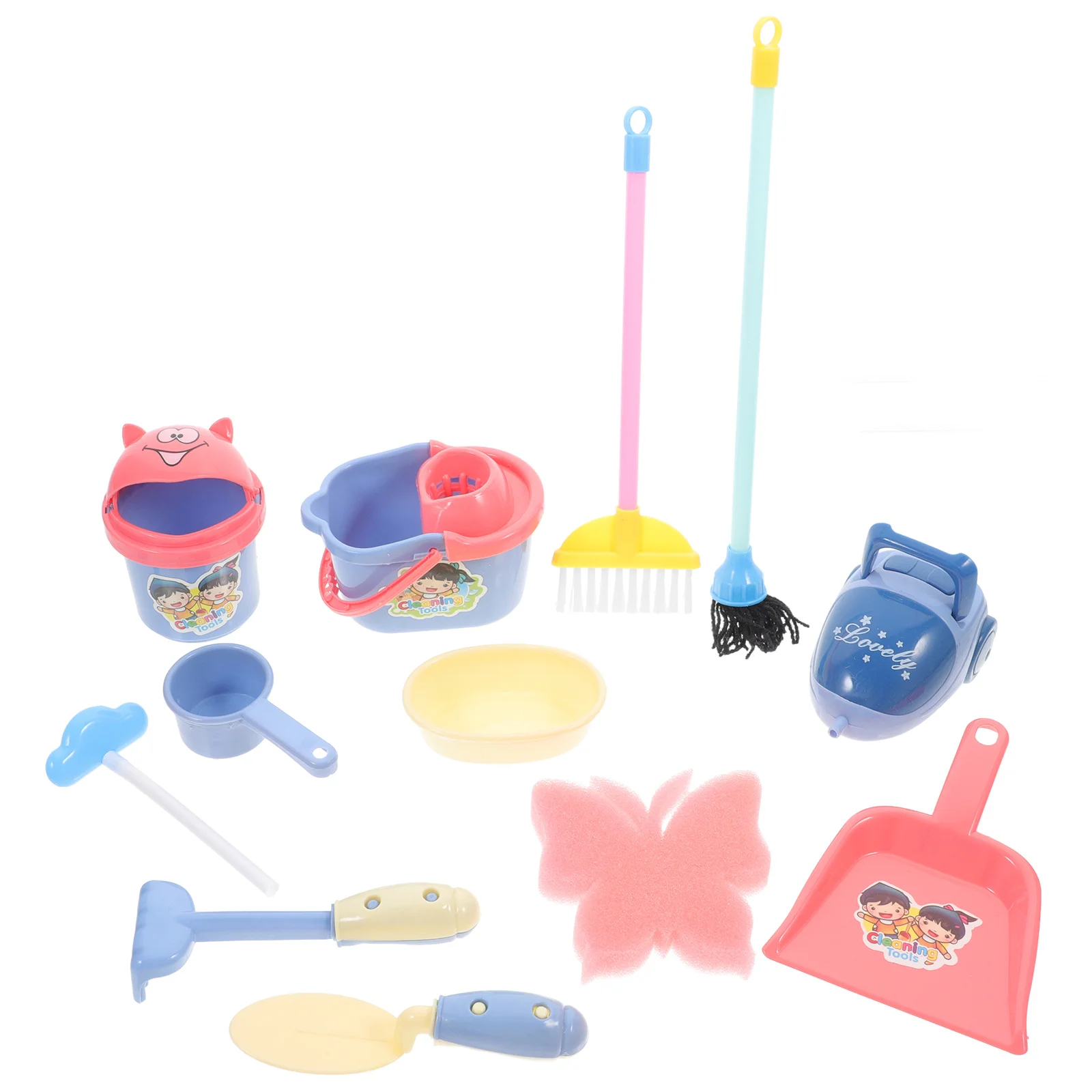 1Set Mini Cleaning Tool Simulation Set Role Play Educational Kids Pretend Play Small Cleaning Equipment Educational Toy