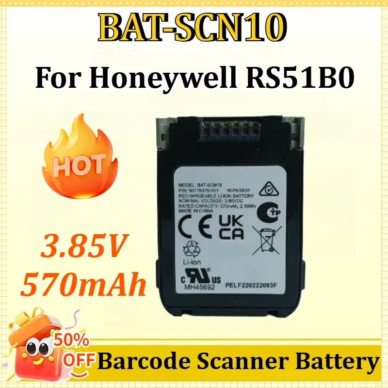 

Новый аккумулятор BAT-SCN10 3.85V 570mAh для сканера штрих-кодов Honeywell RS51B0