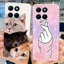 For Honor X6a Case 6.56 inch Soft Silicone cute Cartoon Transparent Back Cover For HonorX6a 2023 X 6A WDY-LX1 Phone Cases Fundas