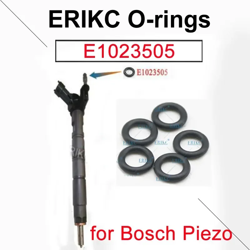 ERIKC 10PCS E1023505 Oil Return Pipe Joint Sealing O-Rings for Bosch Piezo Fuel Injector 0445115 Sprayer 0445116