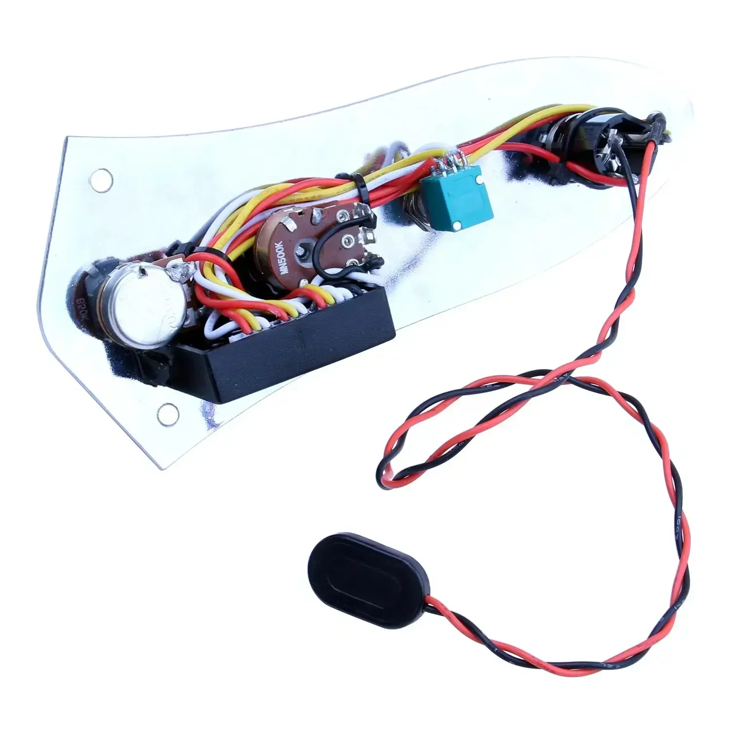 Guitar Control Plate - Prewired Volume/Tone Circuit for Electric Bass with Stainless Steel Plate For JB bass Parts view 5