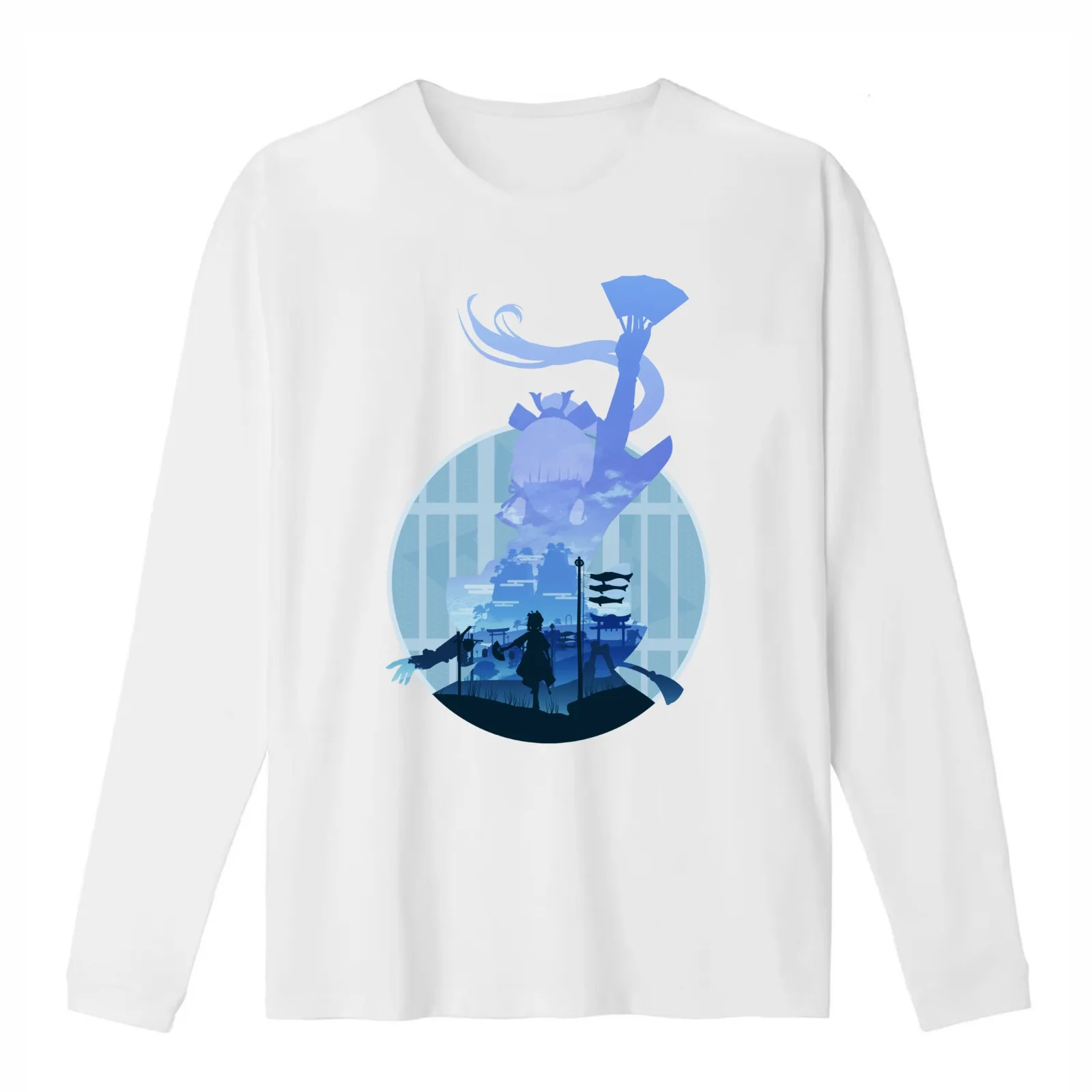 Ayaka Ascended Vision T-Shirt Summer Casual Cotton Tee Oversized Streetwear Tops Vintage Graphic Print Unisex Men Women