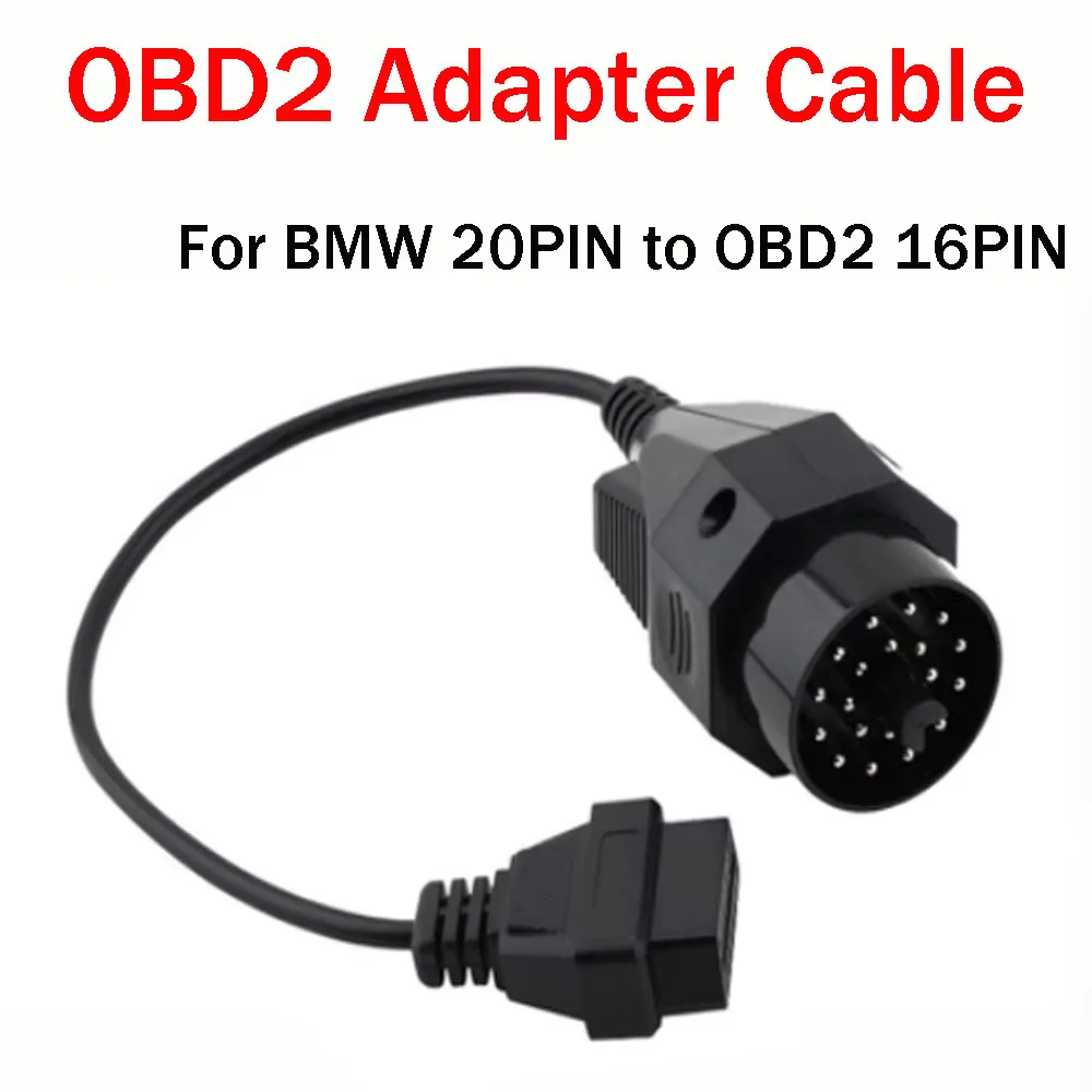 

OBD2 Adapter Cable For BMW 20PIN to OBD2 16PIN utomobile OBD Diagnostic Cable Extension Connector For BMW E36 E46 E38 E39 X5 Z3