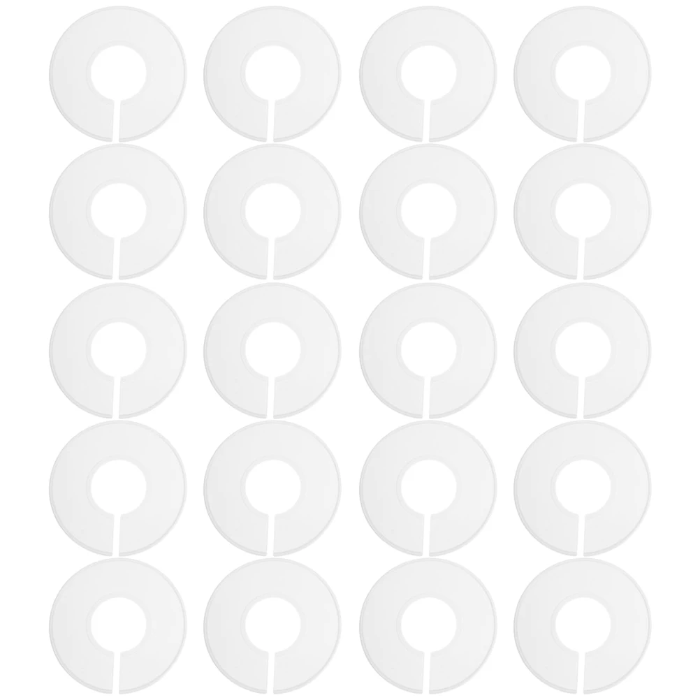 

20pcs Clothes Size Dividers Plastic Wardrobe Organizers White Round Hanger Separators Portable for Clothing Racks Baby Closet