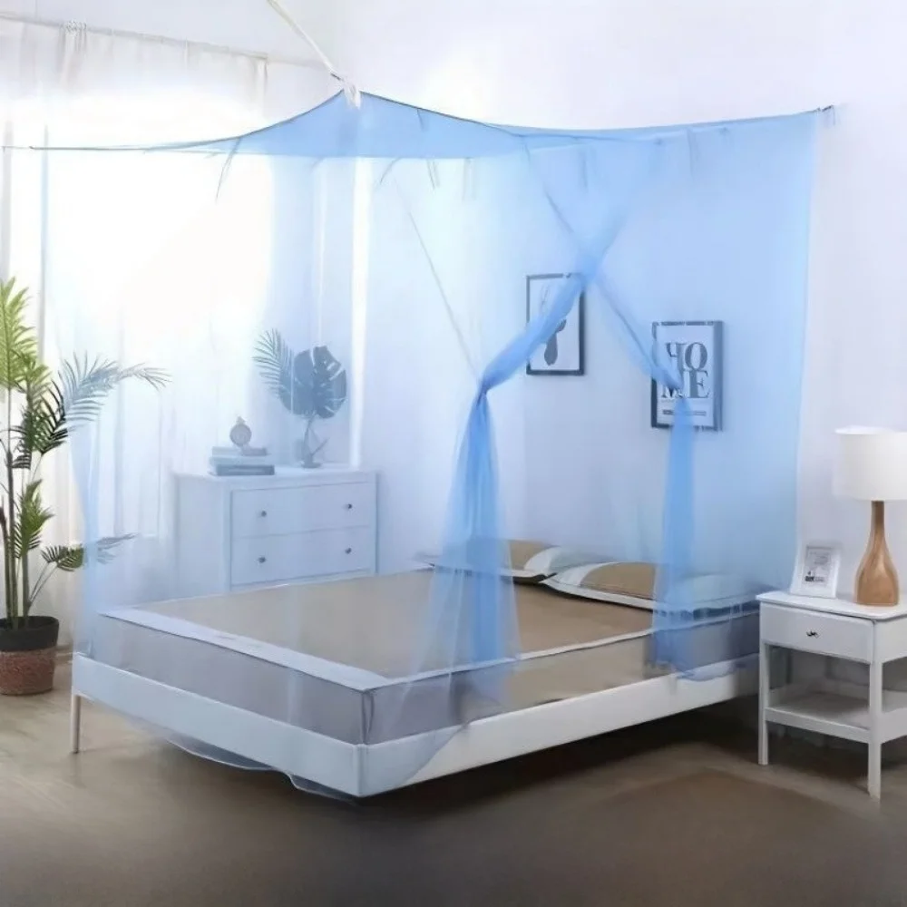 Portable Four Corner Mosquito Net Thickened Encryption Mesh Insect Net Outdoor Camping Insect Prevention Net Double Bed