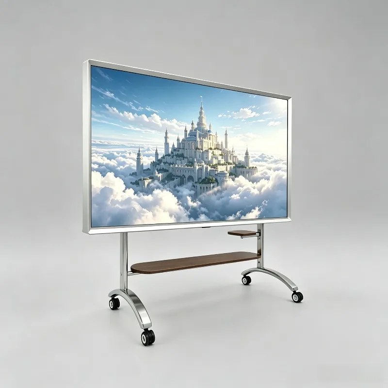 Stainless steel TV mobile bracket, arch bridge floor cart large size shelf, suitable for 43-100 inch TV cabinet