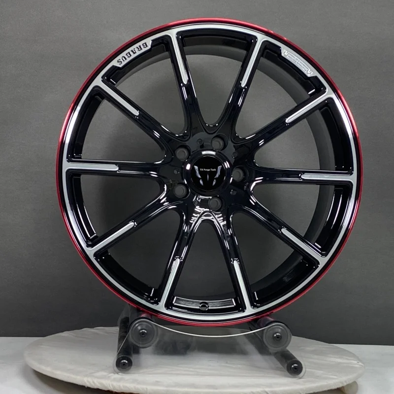 

Customized Lightweight Aluminum Alloy 6061-T6 Strong Rims 18 19 20 21 22 Inch Black Rim Aluminum Monoblock Forged Wheels