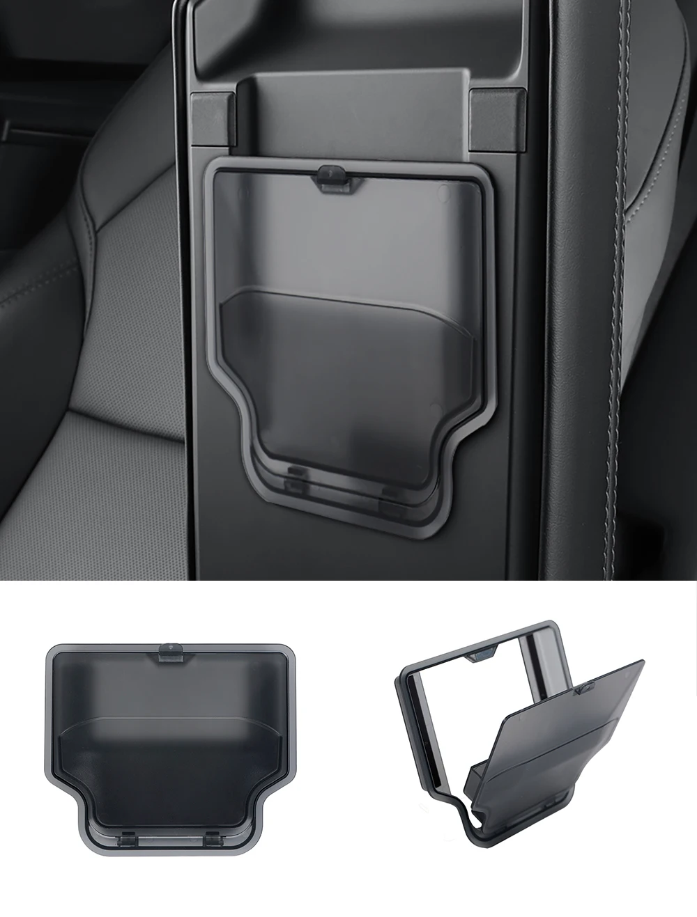 Vordere Mittelkonsole Obere Untere Etagenförmige Aufbewahrungsbox-Einsatz für Tesla Model Y L 2026 Langer Radstand 6-Sitzer LWB Zubehör – Detail 9