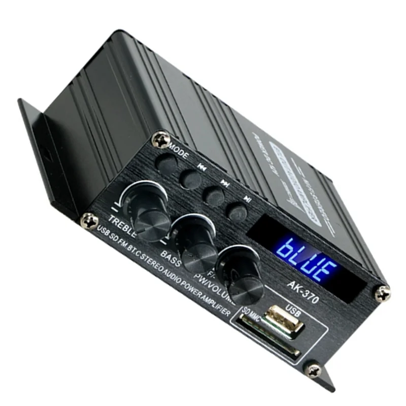 ABMF-مضخم الصوت 2.0 قناة HIFI بلوتوث أمبير الصوت الرقمي 12 فولت 3A AK370 للسيارة المنزل باس ثلاثة أضعاف