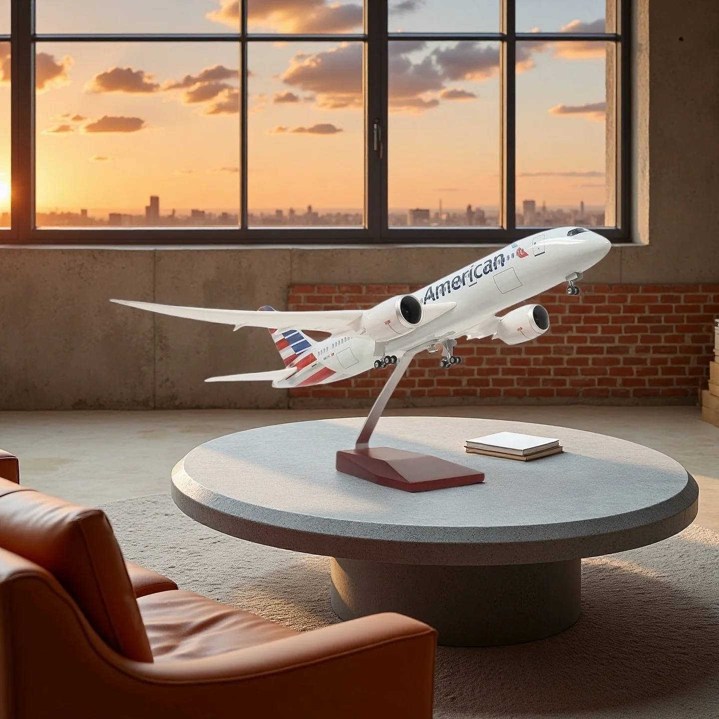 

1/130 Scale 43cm Airplane 787 B787 Dreamliner Aircraft American Airlines Model Light Wheel Diecast Resin Plane Toys