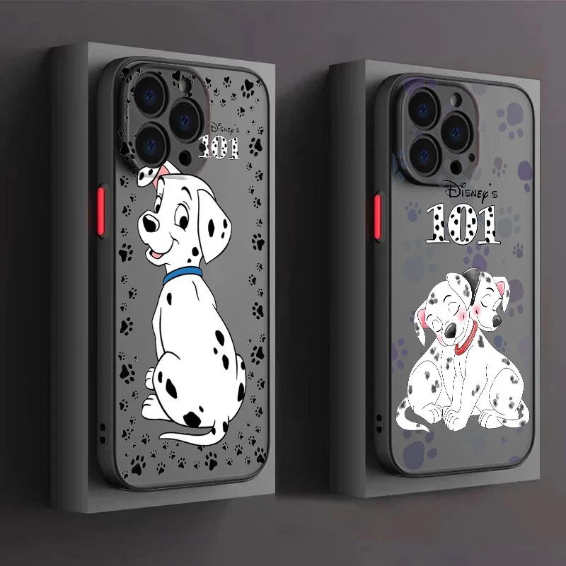 101 Spotted Dog Disney Cute Frosted Translucent For Apple iPhone 15 14 13 12 11 XS XR X 8 7 SE Pro Max Plus Mini Funda