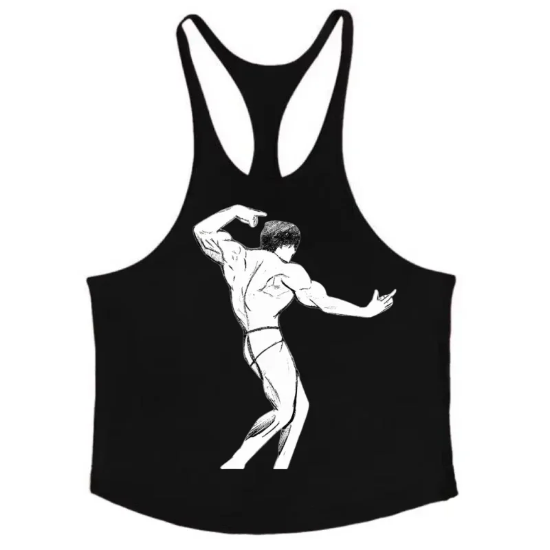 

Vest - summer sleeveless fitness vest, high elastic breathable exercise shirt, bodybuilding training sportswear, backless design