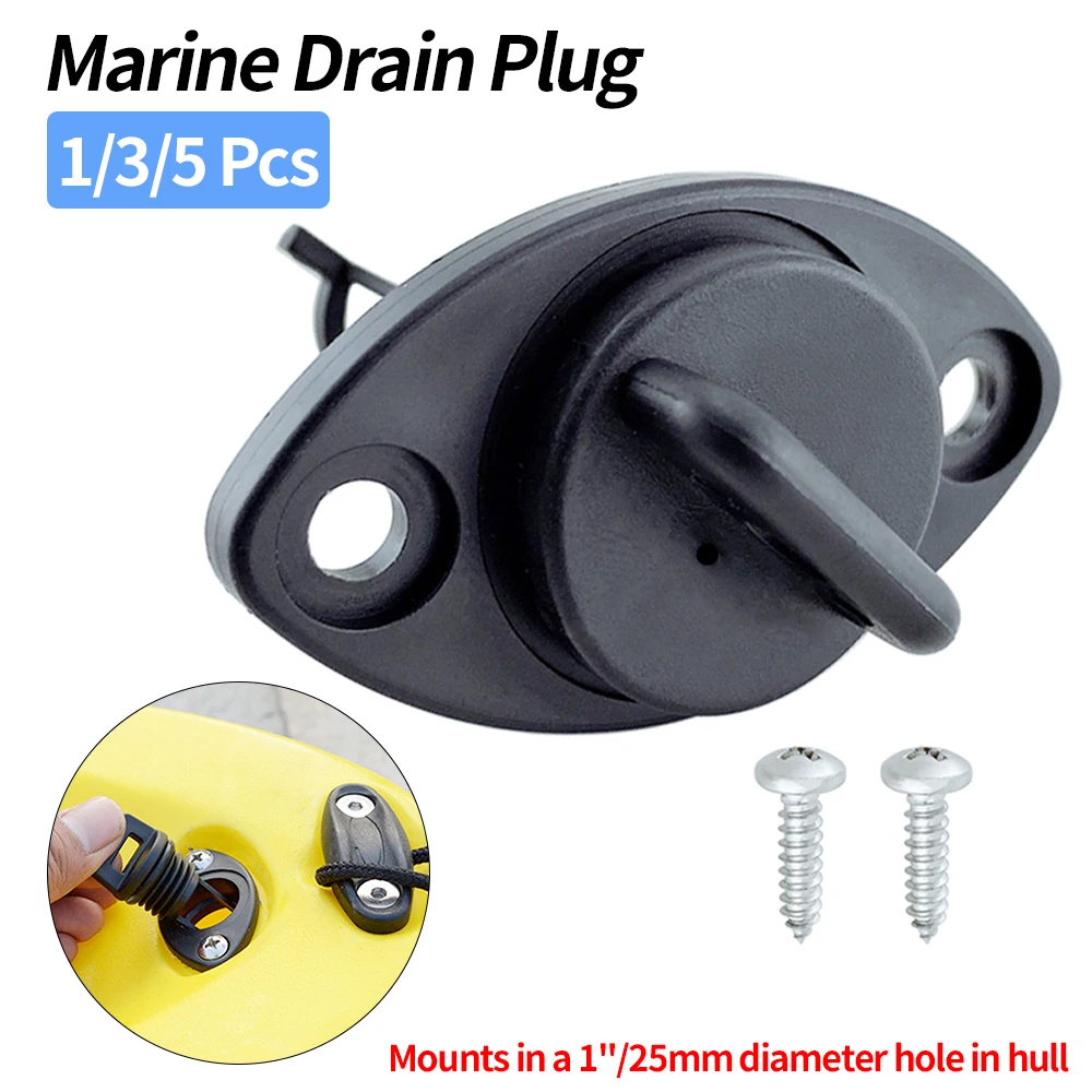 Tapones de sellado de drenaje de acero inoxidable para barcos, orificios de drenaje para barcos marinos, canoa y Kayak, accesorios para barcos marinos, 1/3/5 juegos